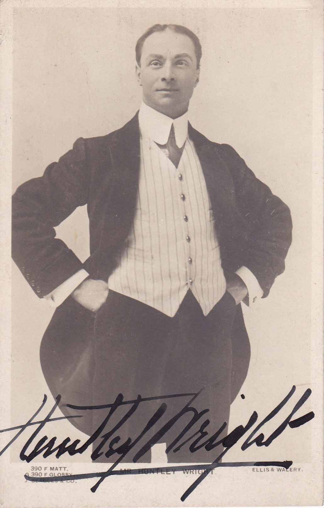 REAL PHOTO POSTCARD SIGNED by English stage actor, comedian, singer and ...