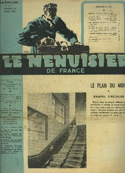 REVUE LE MENUISIER DE FRANCE N°28 - MARS 1950 - Plan du mois : Rampes d'escalier - La scie à ruban - La propriété commerciale - Nos présidents de pro