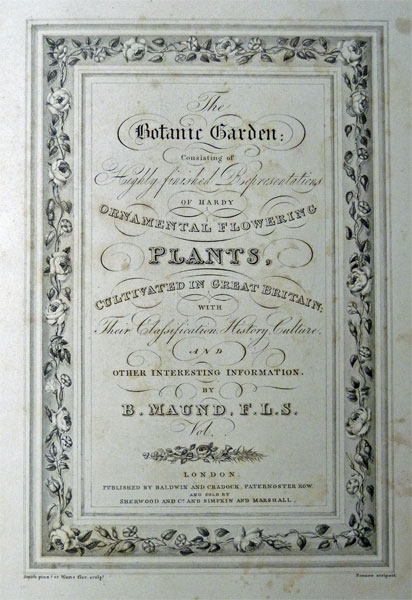 Maund's Botanic Garden. Volumes I -VII [only of 13] by Maund