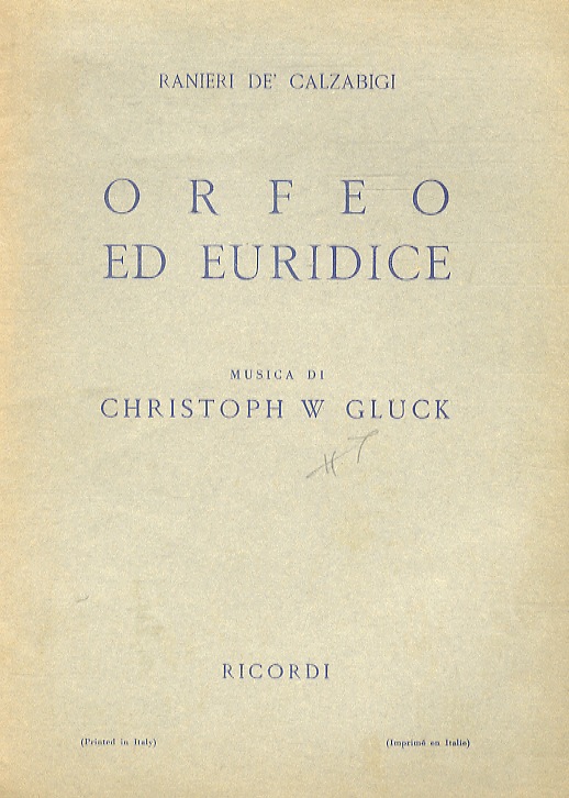 Abebooks Orfeo ed Euridice. Azione drammatica in 3 atti. Musica di C. W. Gluck. Ripristino 1947