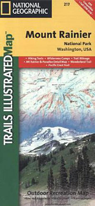 Mount Rainier National Park Map - National Geographic Maps