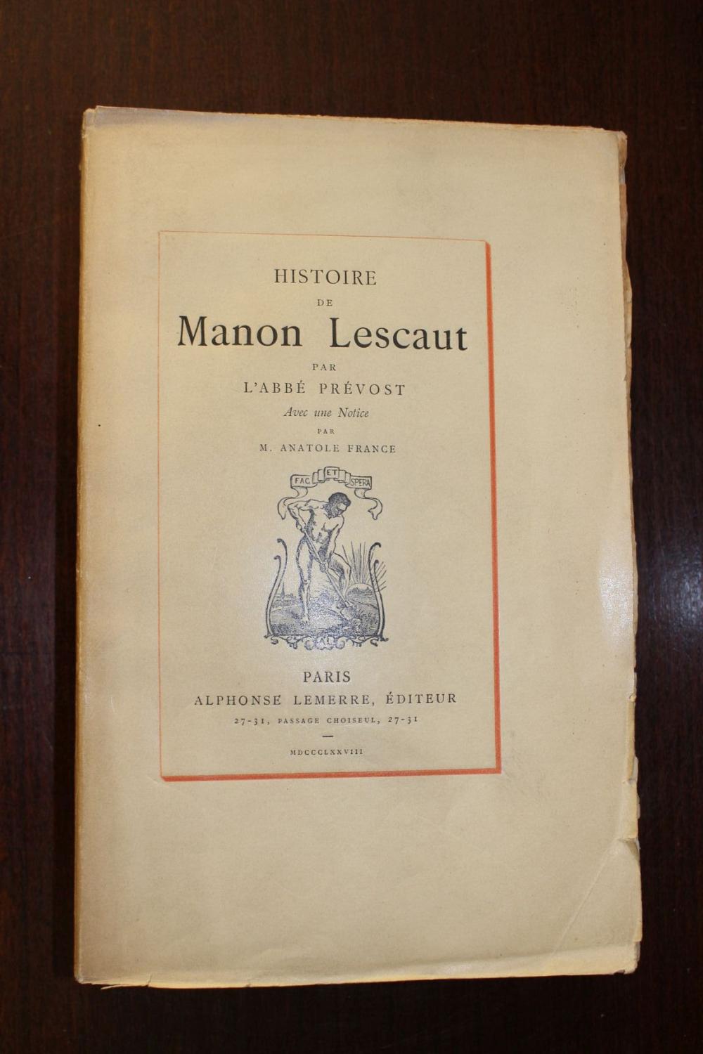 Résumé Manon Lescaut Par Chapitre Histoire de Manon Lescaut. by Abbé Prévost: Bon Couverture rigide
