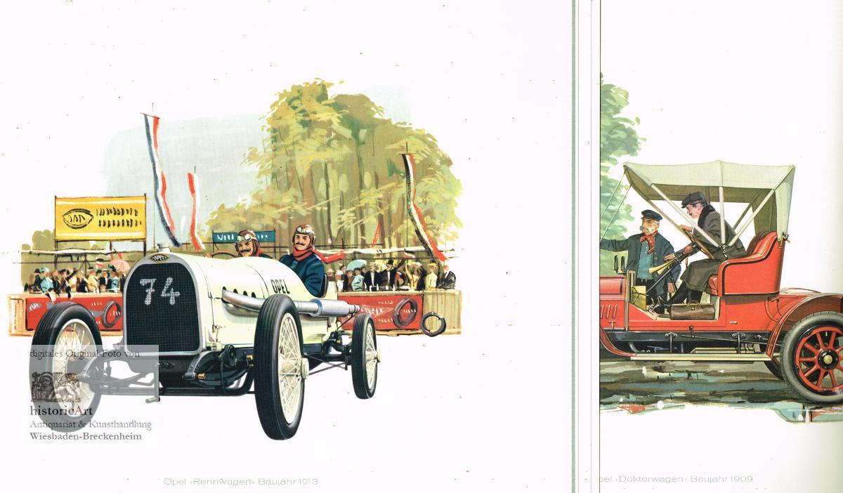Adam Opel Ag Konvolut Von 9 Farbigen Reproduktionen Alter Opel Automobile Aus Der Mappe Kleine Parade Beruhmter Veteranen By Adam Opel Ag Hrsg 1970 Art Nbsp Nbsp Print Nbsp Nbsp Poster Historicart Antiquariat Kunsthandlung
