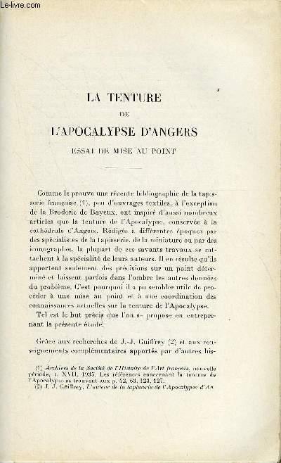 BULLETIN MONUMENTAL 96e VOLUME DE LA COLLECTION N°3 - LA TENTURE DE L'APOCALYPSE D'ANGERS - ESSAI DE MISE AU POINT PAR ROGER-ARMAND WEIGERT WEIGERT R