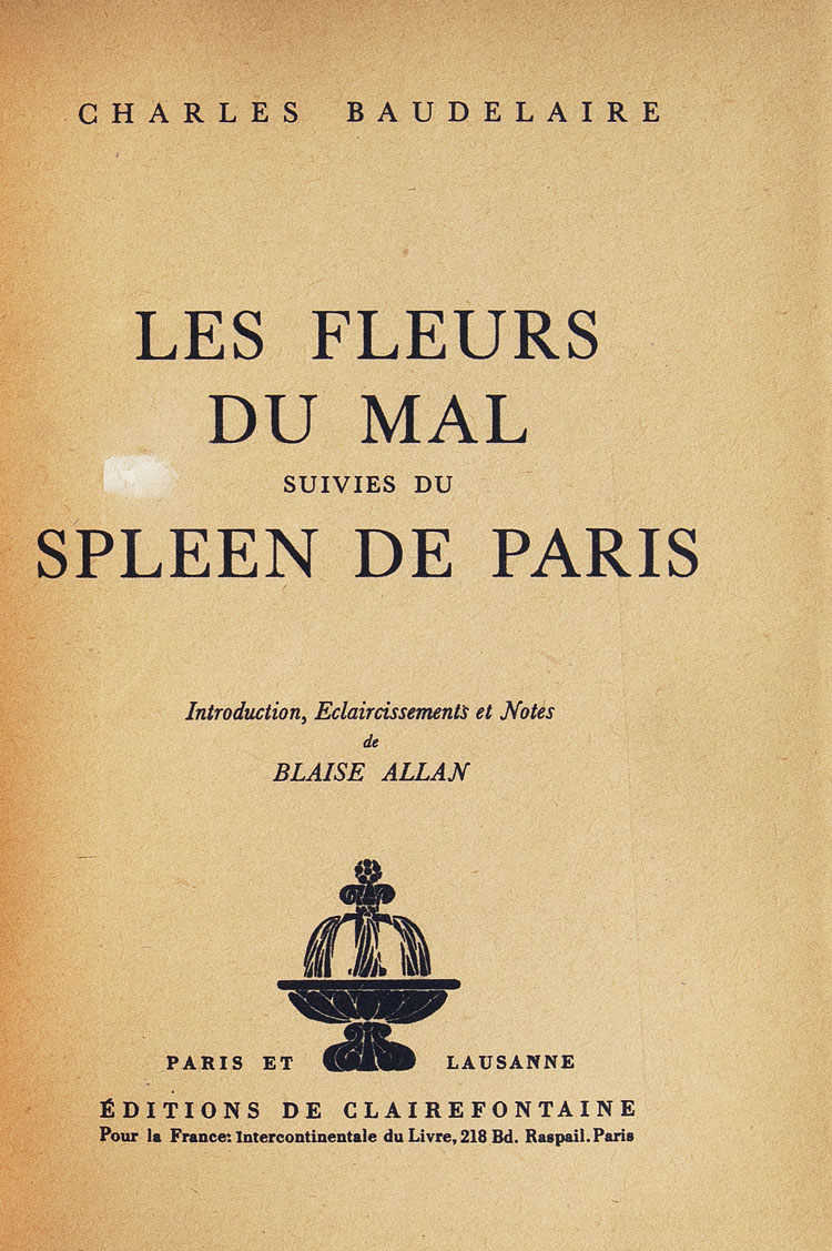 Les Fleurs du Mal suivie du Spleen de Paris by Baudelaire, Charles: 1 ...