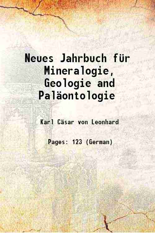 Neues Jahrbuch für Mineralogie, Geologie and Paläontologie 1870 - Karl Cäsar von Leonhard