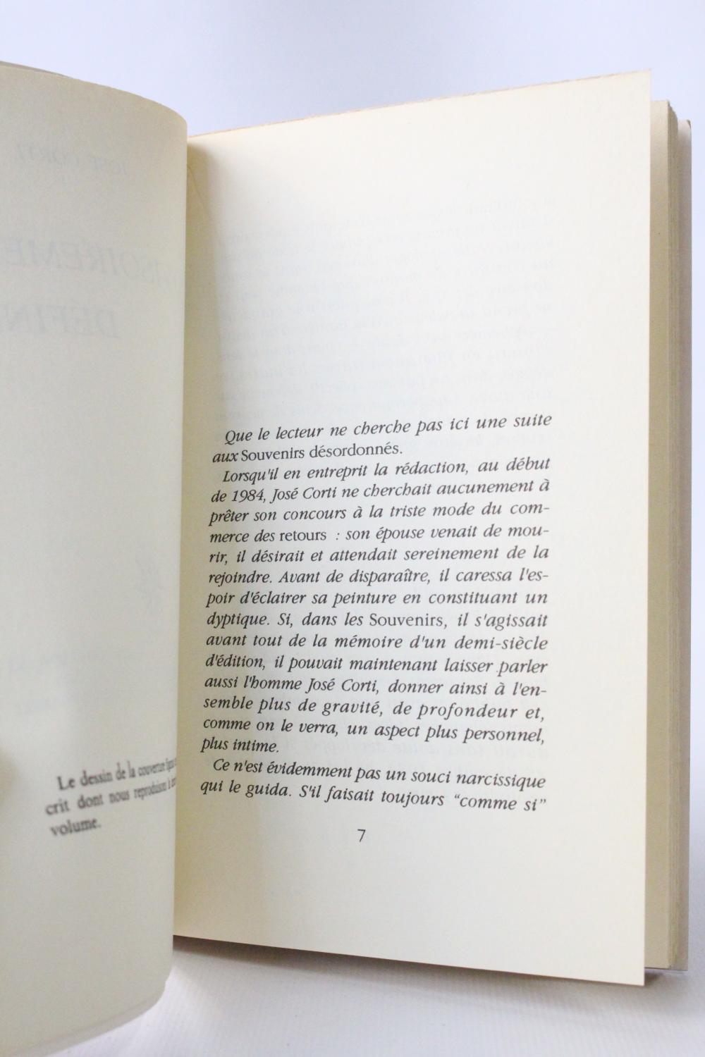Provisoirement définitif by CORTI José: couverture souple (1992) Signed ...