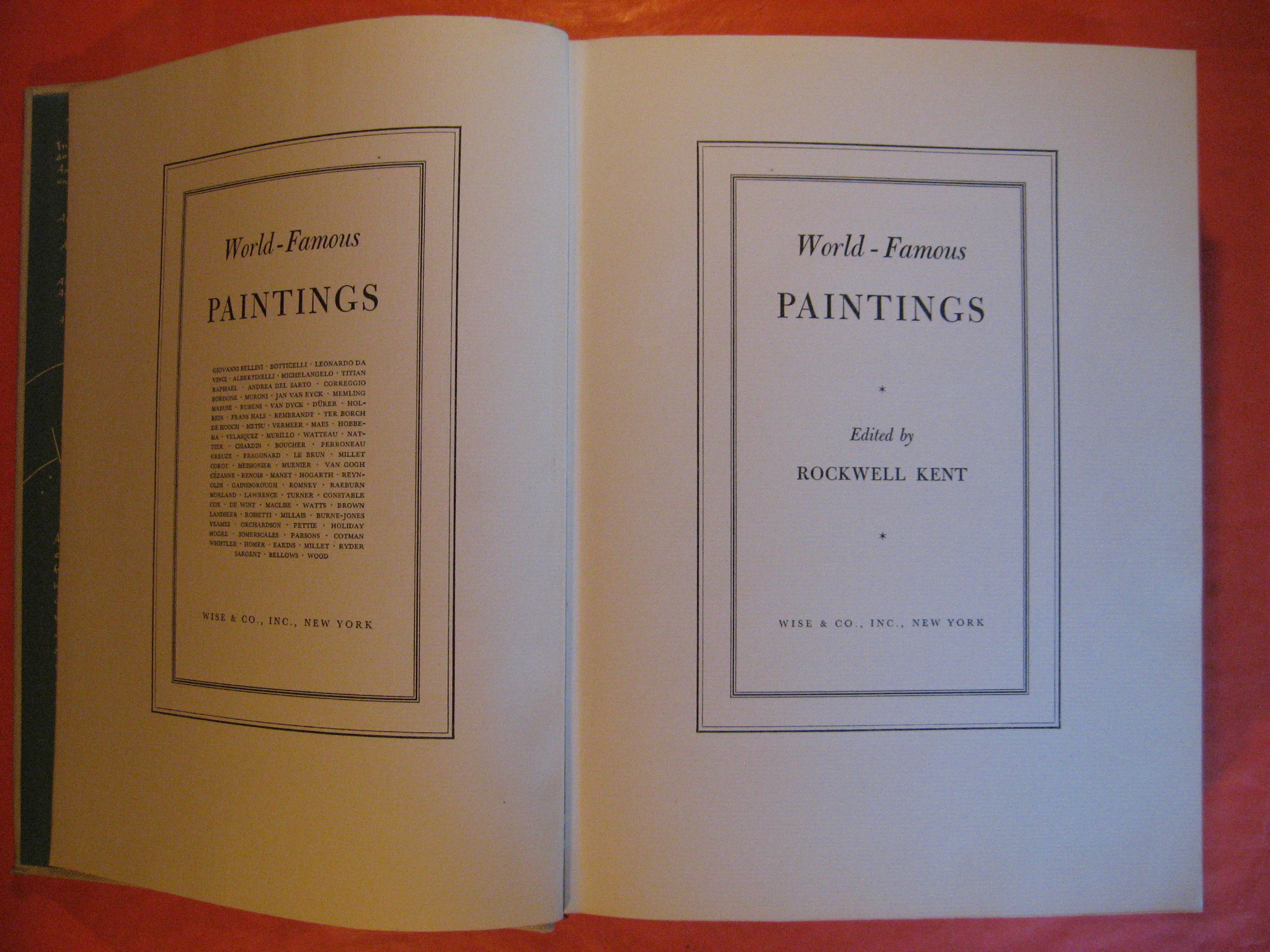 World-Famous Paintings by Kent, Rockwell (editor): Very Good Hard Cover ...