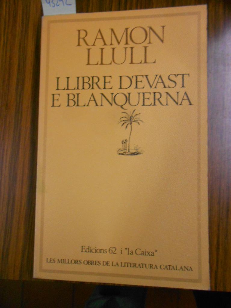 Llibre D Evast E Blanquerna By Llull Ramon Libreria J Cintas