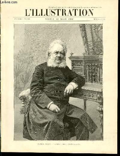 L'ILLUSTRATION JOURNAL UNIVERSEL N° 2873 - Gravures: Henrik Ibsen, phot. Nyblin à Christiania par H.Thiriat - une vente de lingerie fine par L.Sabatt