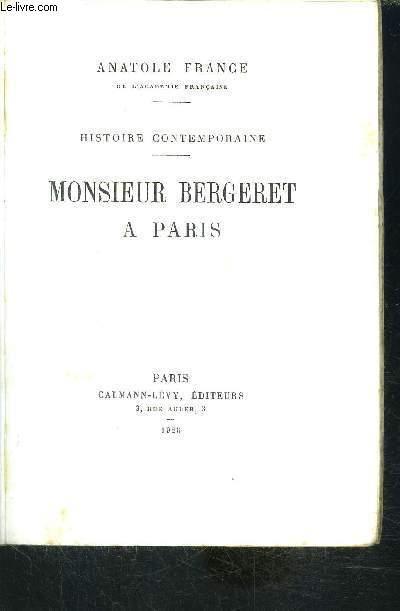 MONSIEUR BERGERET A PARIS by FRANCE ANATOLE: bon Couverture souple 