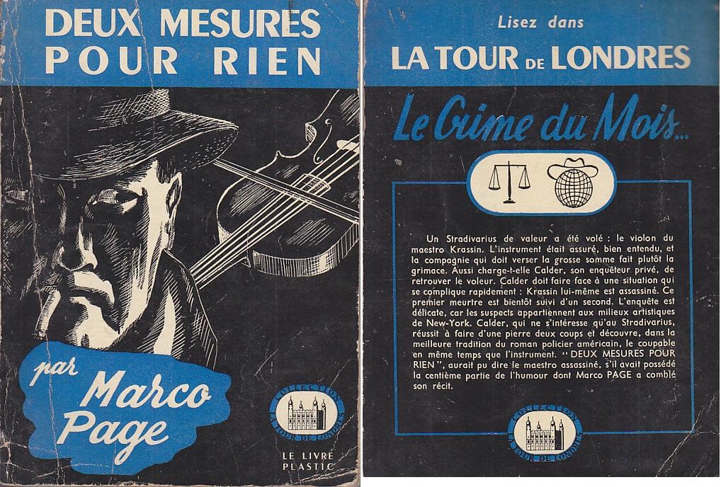 DEUX MESURES POUR RIEN Shadowy Third STRADIVARIUS Harry KURNITZ Marco Page [Bon] [Couverture souple]
