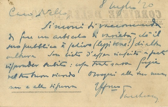 Abebooks Gruppo di 3 lettere + 1 cartolina postale tutti manoscritti autografi firmati e indirizzati a Nello Puccioni geografo ed etnologo fiorentino. Le lettere non sono datate in origine ma due recano un anno scritto a matita