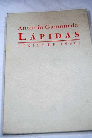 Lápidas - Gamoneda, Antonio