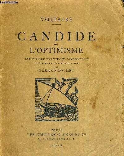 CANDIDE OU L'OPTIMISME de VOLTAIRE: bon Couverture souple (1924