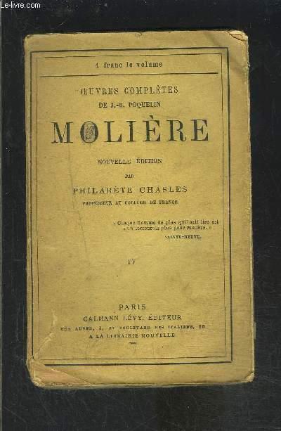 MOLIERE- TOME 4 seul- OEUVRES COMPLETES DE J.B. POQUELIN- AMPHITRYON ...