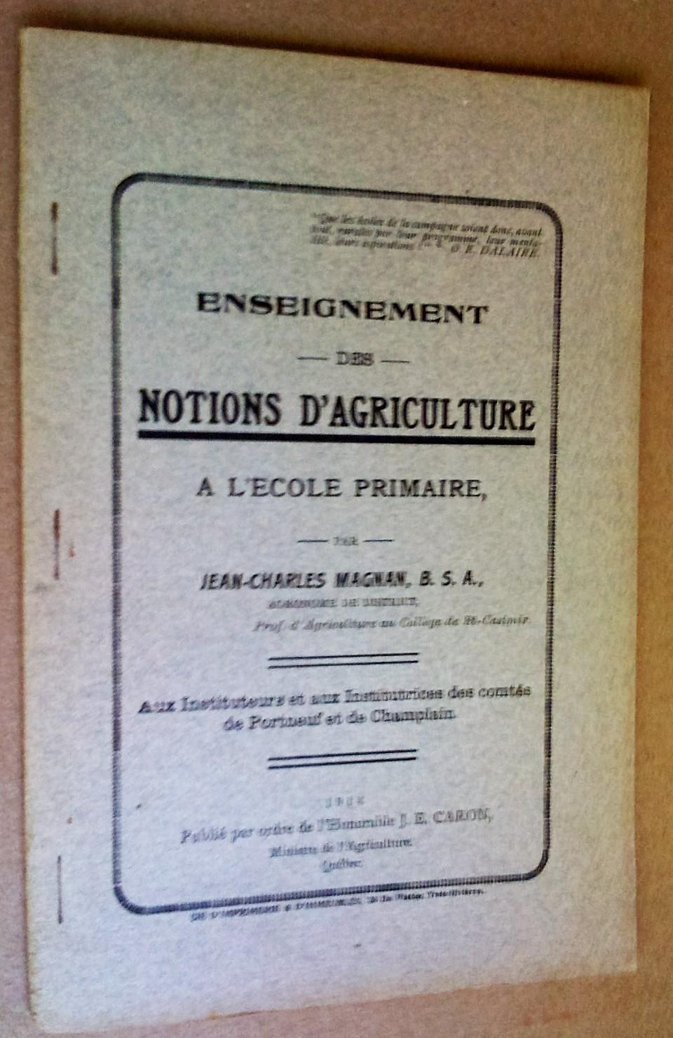 Manuel Scolaire "Enseignement De L'Agriculture" - Écoles Primaires Rurales - État Correct
