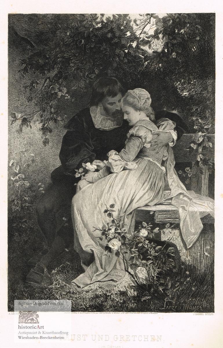Faust und Gretchen im Garten. Faust und Gretchen eng