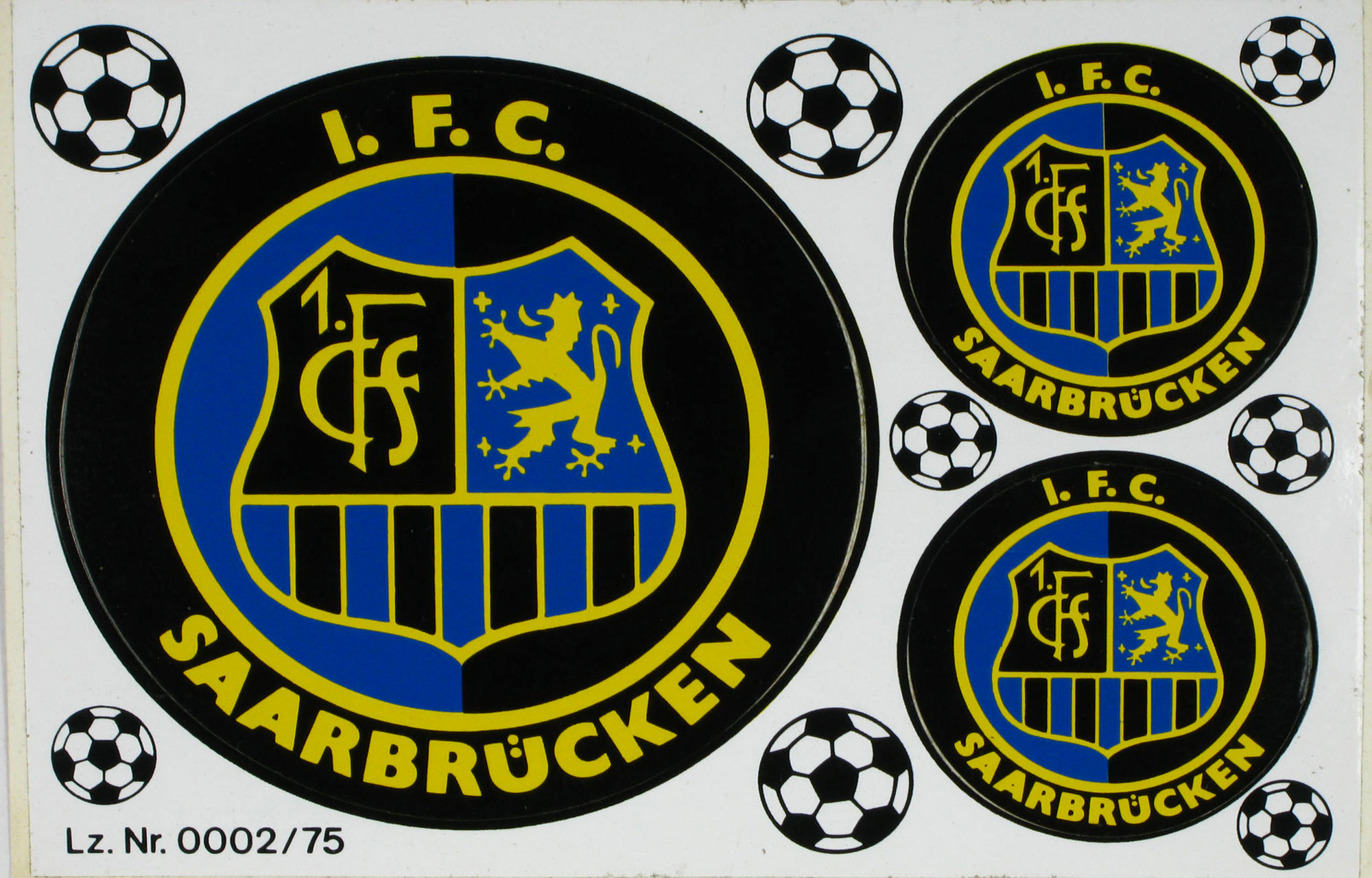 1 FC Saarbrücken Aufkleber Postkartenformat 