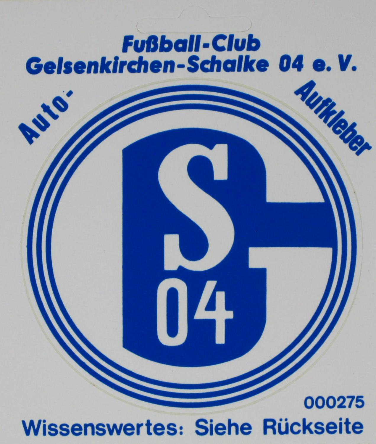 RARITÄT 12 x 10 cm   Auto-Aufkleber Schalke 04 TOP 