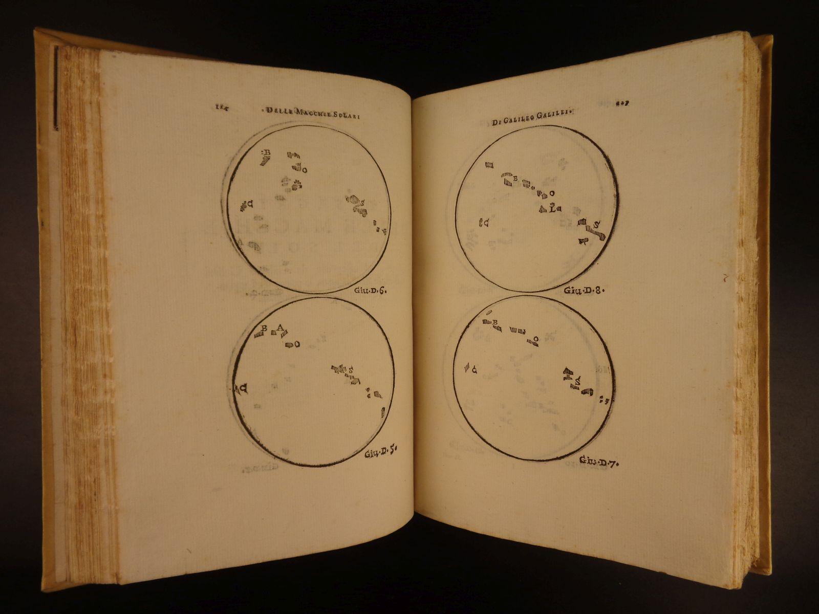 1718 COMPLETE Works of GALILEO Galilei Italian Astronomy Illustrated 3v SET by Galileo Galilei