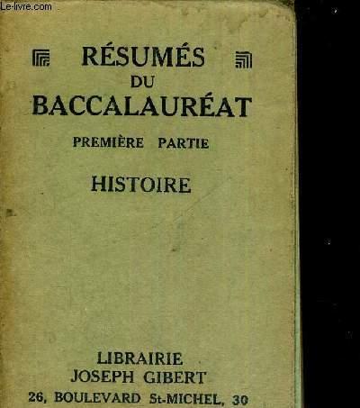 RESUMES DU BACCALAUREAT - PREMIERE PARTIE - HISTOIRE de ...