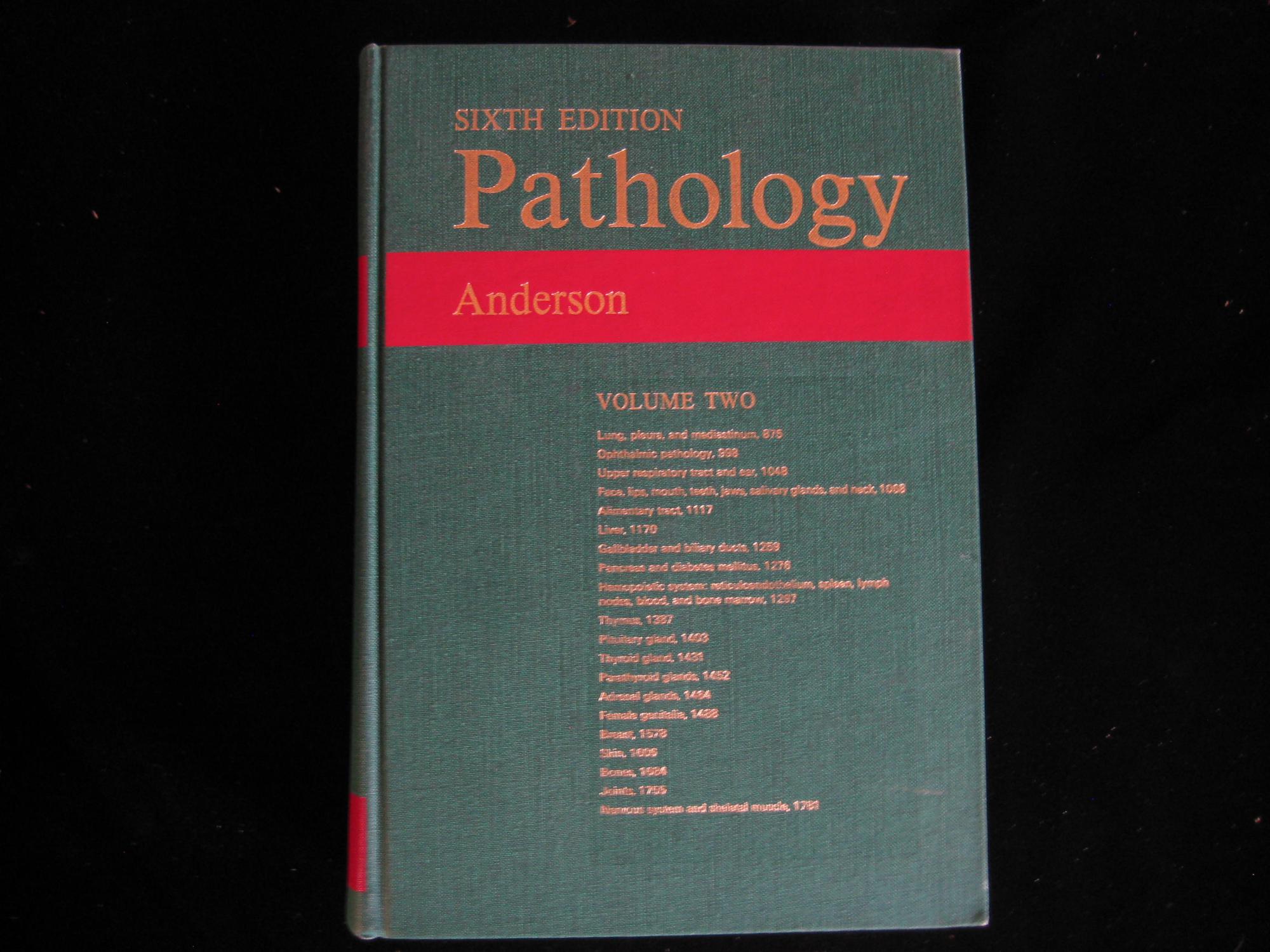 高評価レビュー EDITION SIXTH う07-002 Pathology TWOMOSBY VOLUME Anderson 医学一般