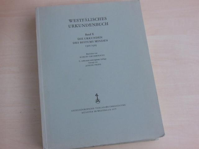 Die Urkunden des Bistums Minden. 1301 - 1325. - Krumbholtz, Robert (Bearb.) - Prinz, Joseph