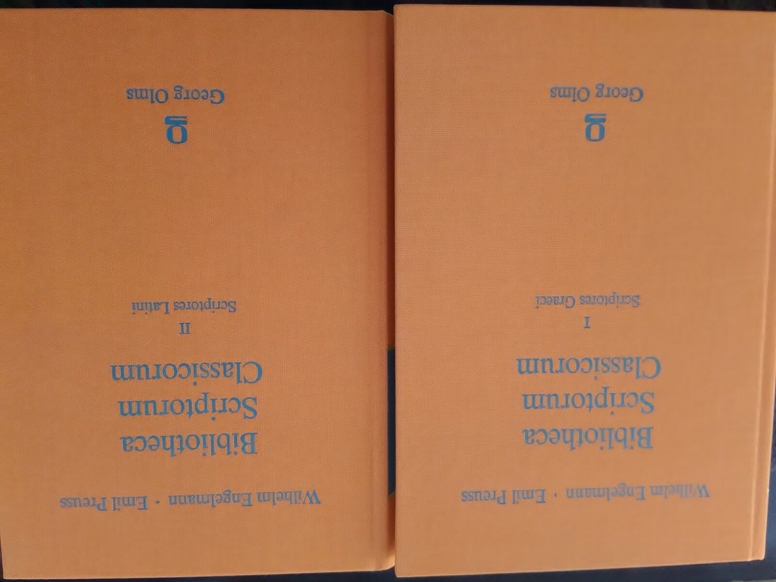Bibliotheca Scriptorum Classicorum. 2 Bände. I: Scriptores Graeci. II ...