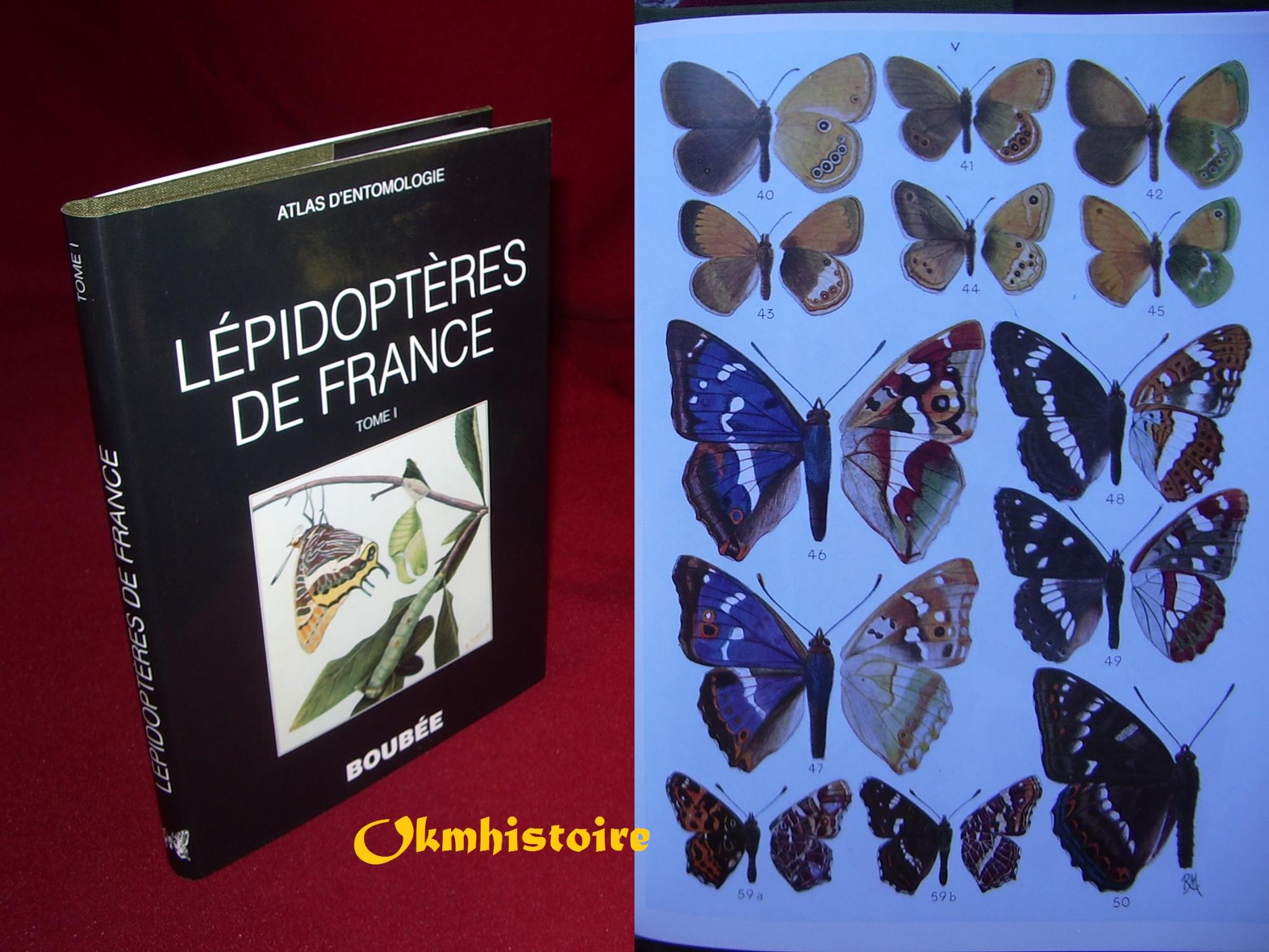 Atlas des Lépidoptères de France --------- Tome 1 , RHOPALOCERES - LE CERF ( F. ) [ Aquarelles de Roger Métaye ]