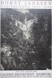 Horst Janssen, Galerie Brockstedt Radierungen 1957-1969. Plakat