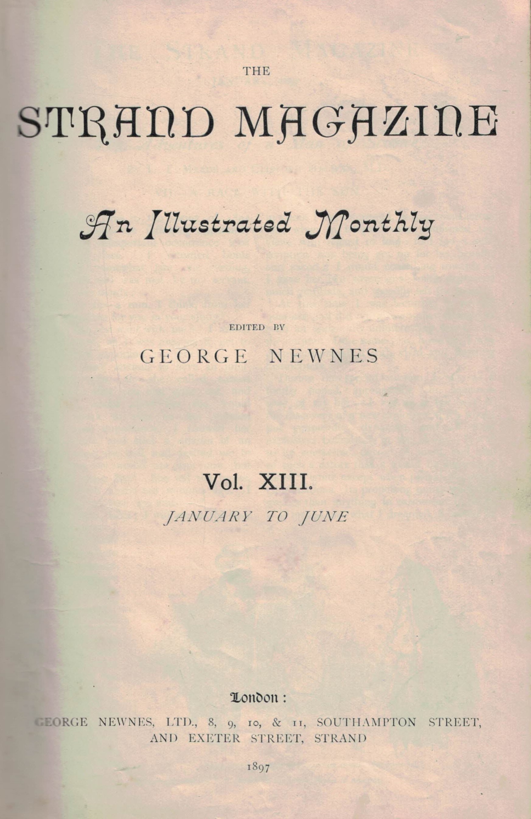The Strand Magazine. Volume XIII. January - June 1897 by The Strand Magazine. Volume XIII. January - June 1897 by