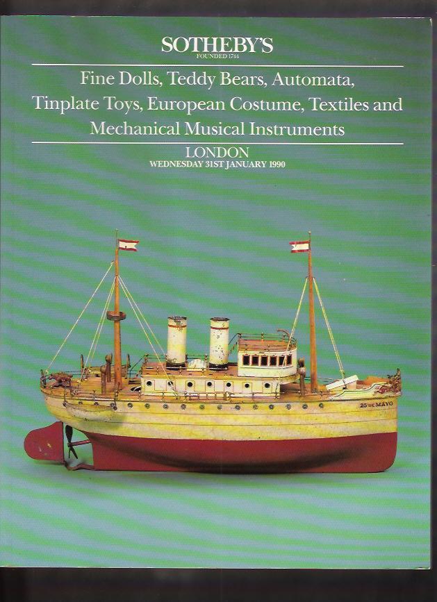Sotheby's Catalogue Fine Dolls, Teddy Bears, Automata, Tinplate Toys