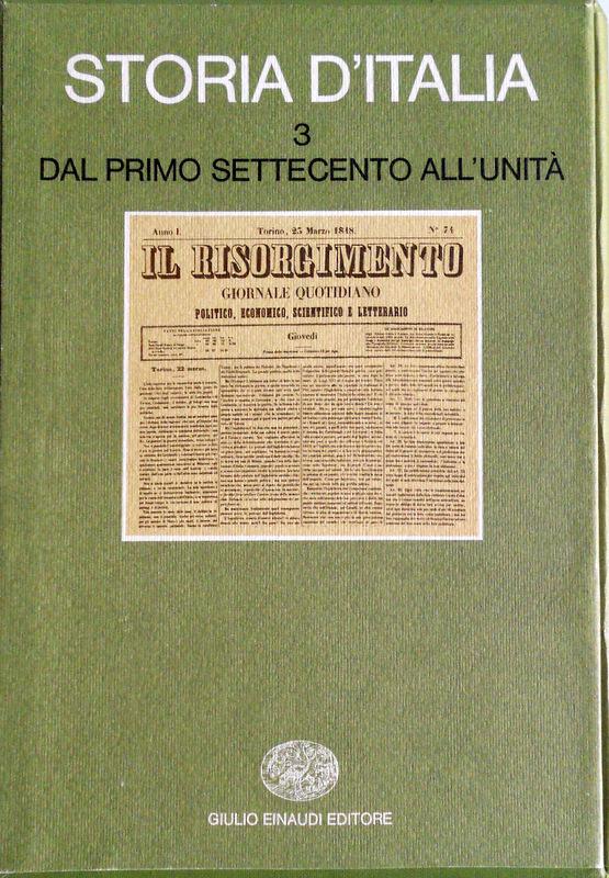 DAL PRIMO SETTECENTO ALL'UNITÀ: STORIA D'ITALIA. (VOLUME 3) - AA. VV.
