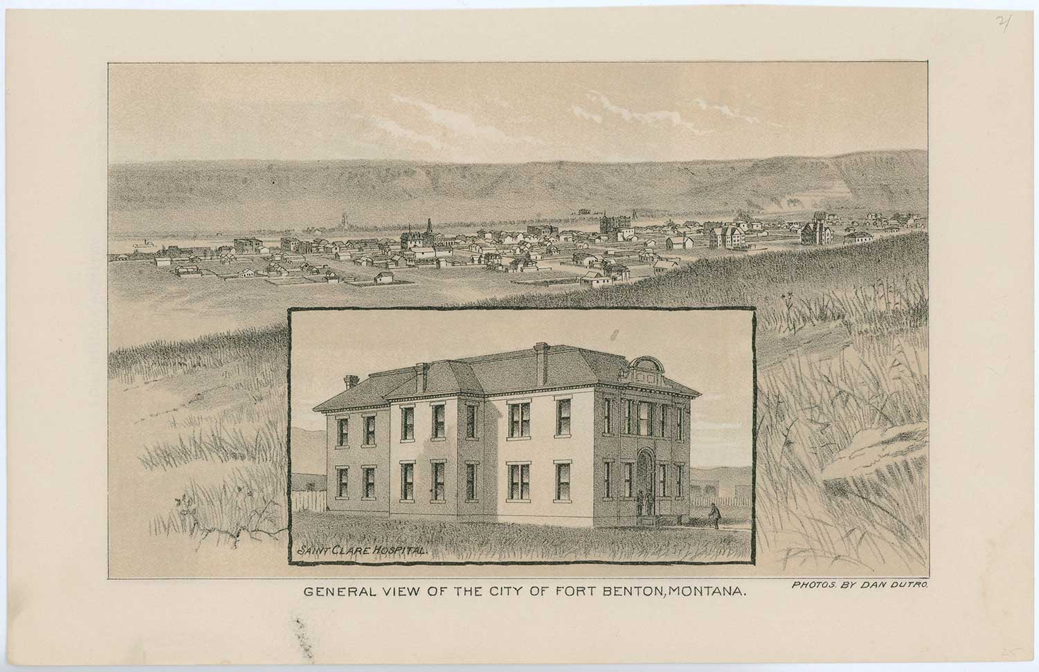 General View of the City of Fort Benton, Montana. / Fort Benton