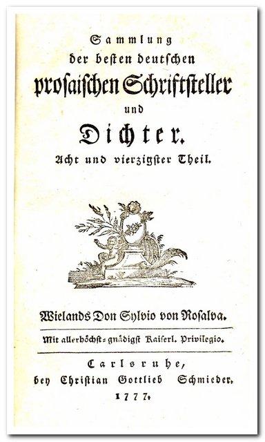 Don Sylvio von Rosalva (Sammlung der besten deutschen prosaischen Schriftsteller und Dichter 48. und 49. Teil) - 1786 - - Wieland, Christoph Martin