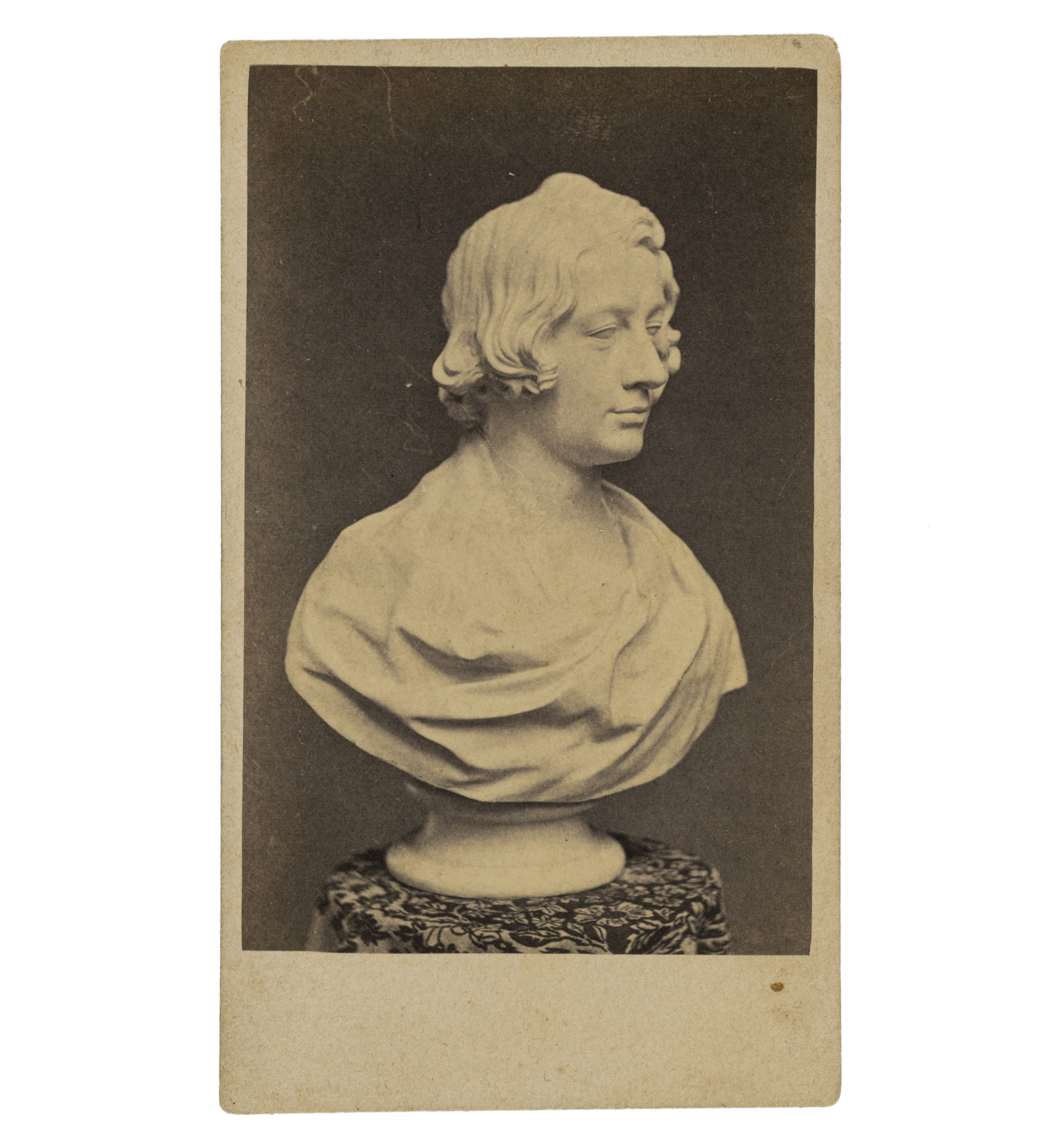 Carte de visite photograph of a bust of Charles Dickens ...