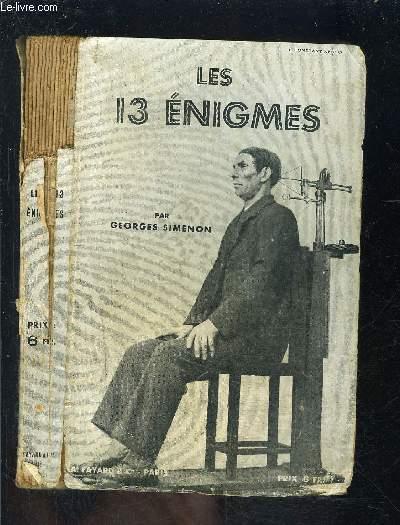 LES 13 ENIGMES - SIMENON GEORGES