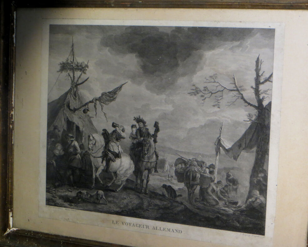 [Signé] Le Voyageur allemand. BAQUOY (Charles) - WOUWERMANS (ou WOUWERMANS Philipps, d'après). [ ]