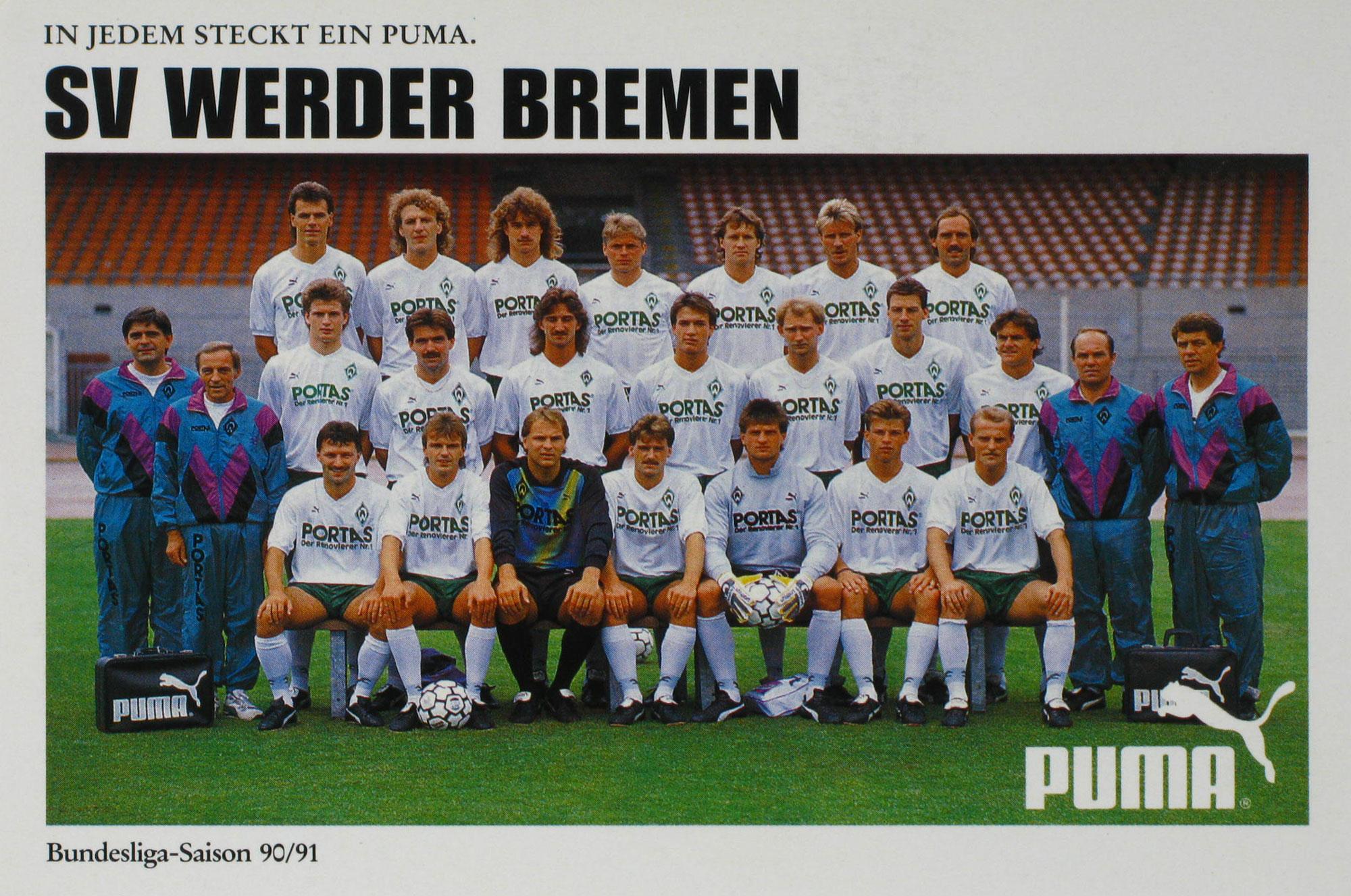 Werder Bremen Programm 1989/90 SV Waldhof Mannheim 