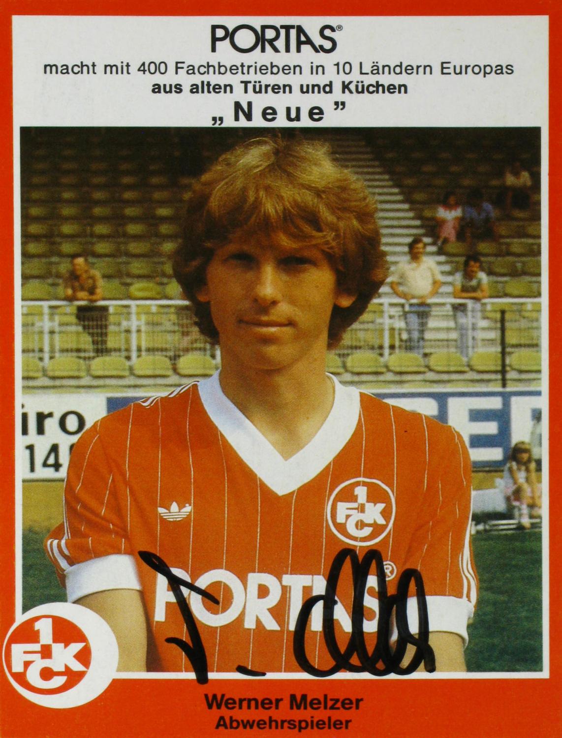 A 196163 Werner Melzer  Autogrammkarte 1 FC Kaiserslautern 1985-86 Original 