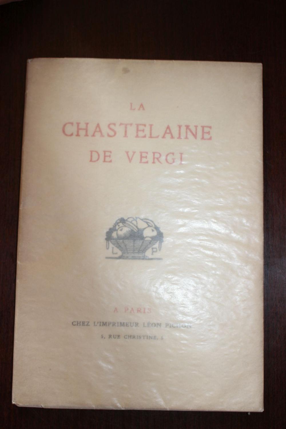 La Chastelaine de Vergi. Anonyme [Bon] [Couverture rigide]