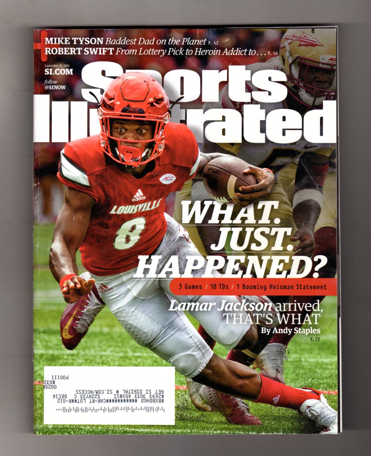 Sports Illustrated - September 26, 2016. Lamar Jackson - What Just