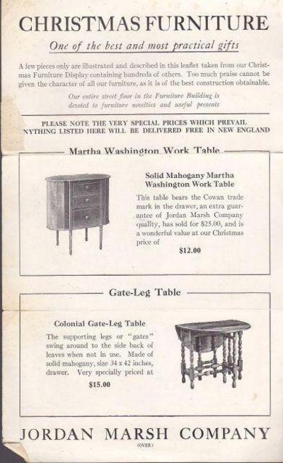 Jordan marsh furniture deals