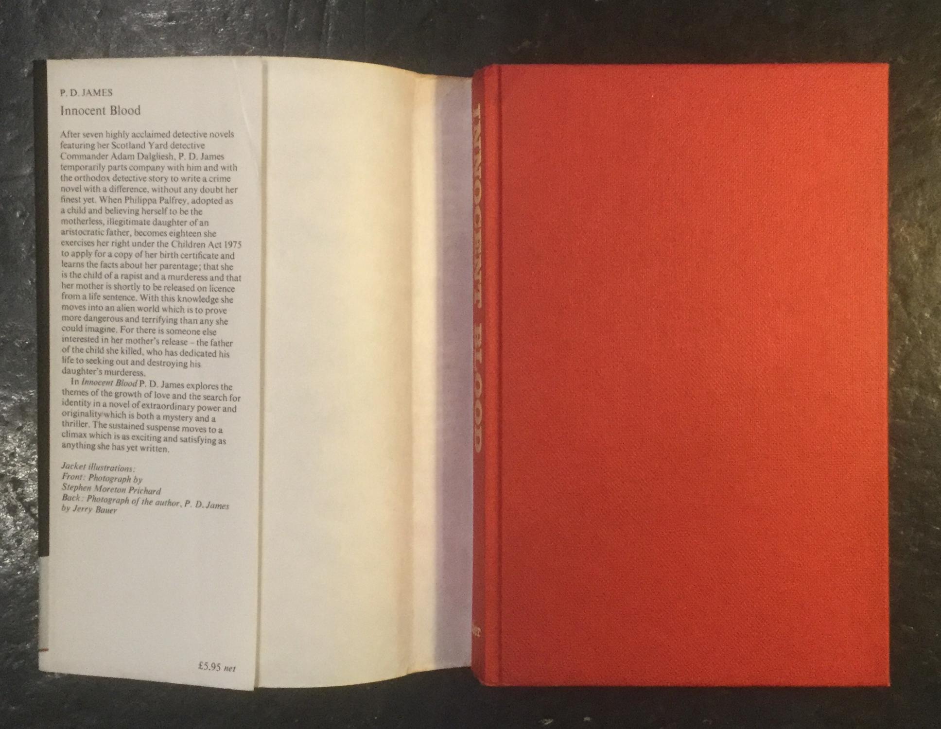 Innocent Blood by P. D. James Very Good Hardcover (1980) 1st Edition
