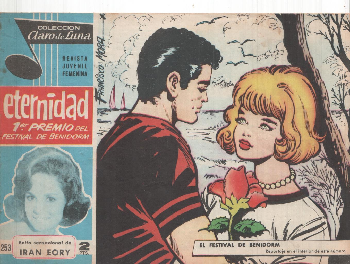 Claro De Luna Numero 253 Iran Eory Con Letra Cancion Numerada 1 En Trasera By Iran Eory Francisco Mora 1970 Comic El Boletin