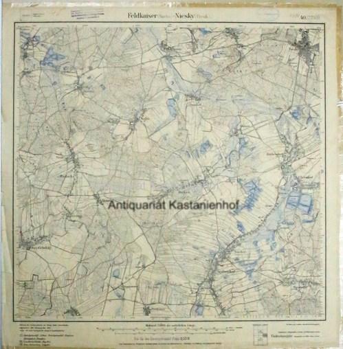 Topographische Karte 1 40 2753 Feldkaiser Sachsen Niesky Preussen Amtshauptmannschaft Lobau Kreishauptmannschaft Bautzen Landkreis Gorlitz Kreis Rothenburg Regierungsbezirk Liegnitz De Abteilung Fur Landesaufnahme Greve Gut