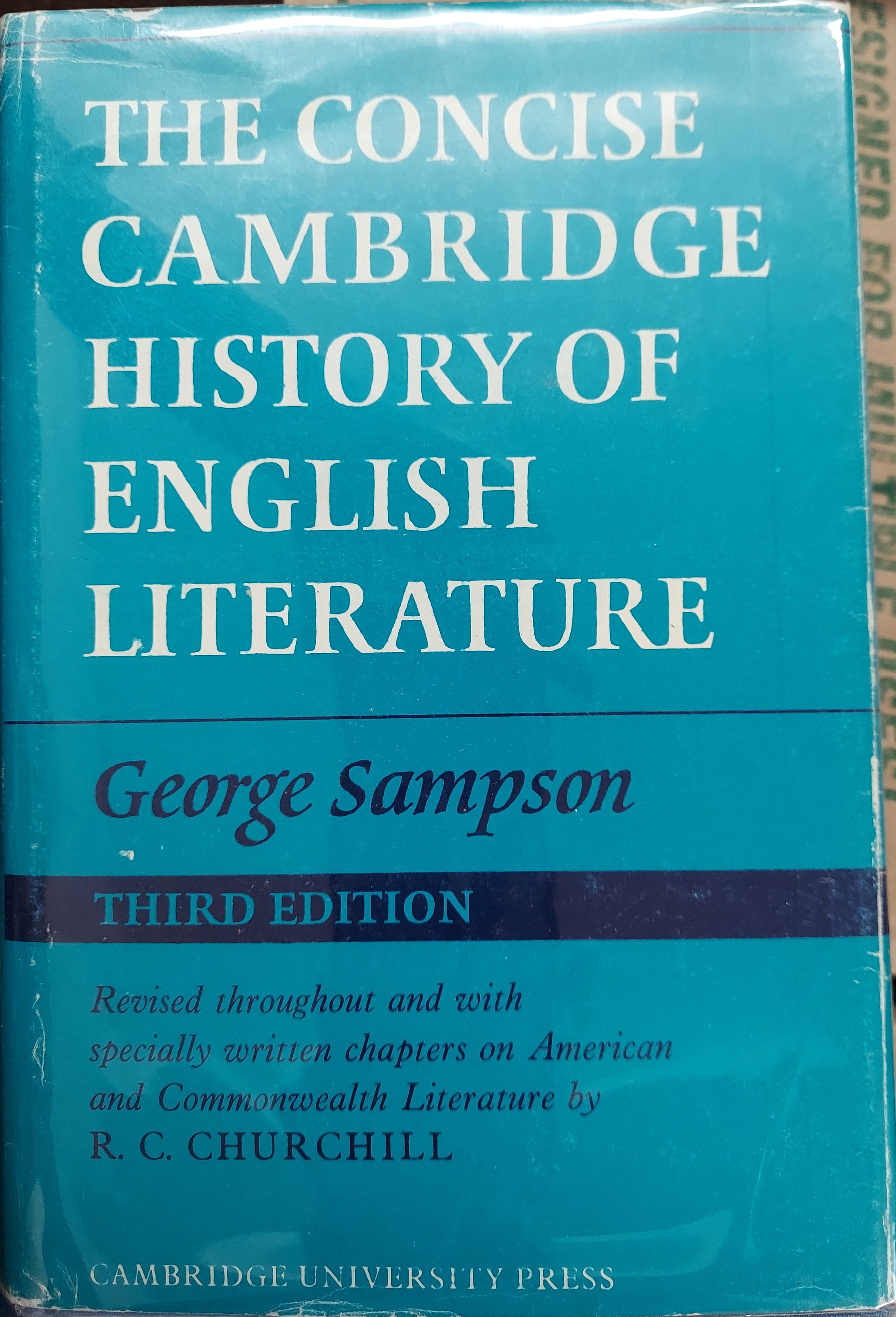 The Concise Cambridge History of English Literature - Sampson, George