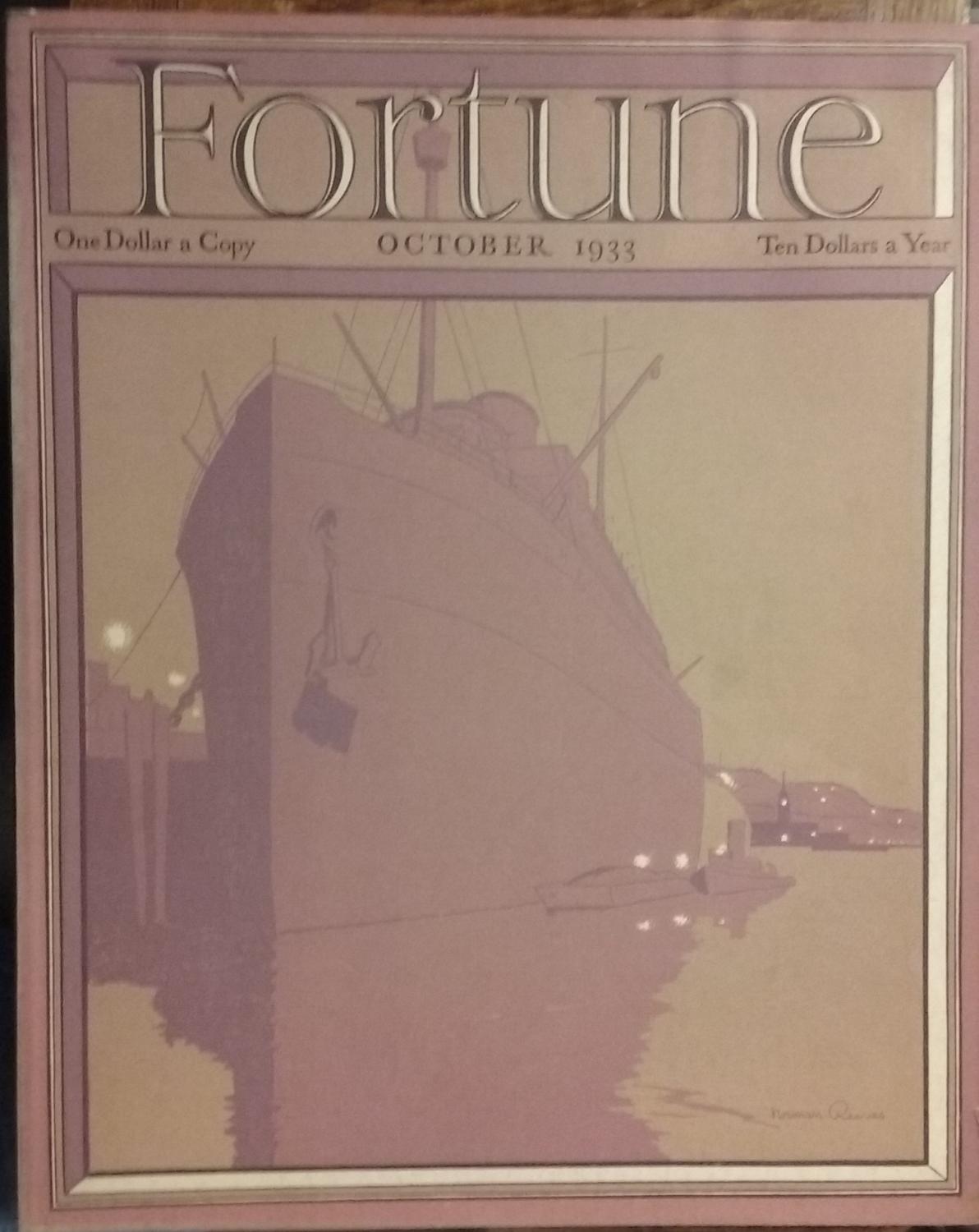 FORTUNE MAGAZINE OCTOBER 1933 Volume VIII Number 4 by Editors of ...
