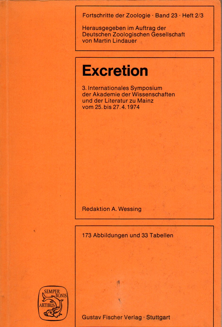 Excretion 3.Internationales Symposium der Akademie der Wissenschaften - Lindauer,Martin (Hsg.)